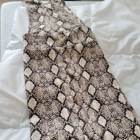 Snakeskin Print Maxi Dress | Size Large - Picture 8 of 9